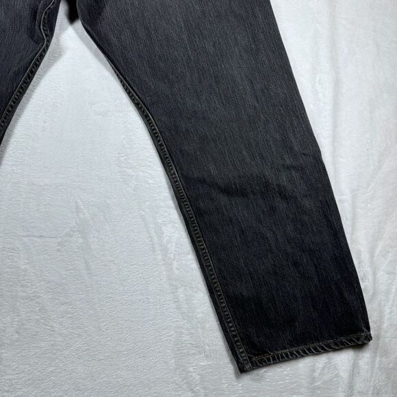 Levis 501xx Jeans 40x32 Straight Leg Button‎ Fly Mens Black Denim (36X28) - Picture 8 of 14